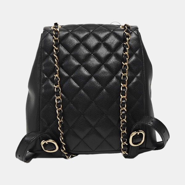 DUMA Medium Quilted Grained Calfskin Black