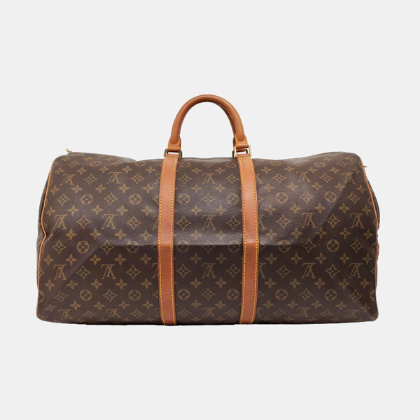 SAC SOUPLE 55 Monogram Coated Canvas Brown
