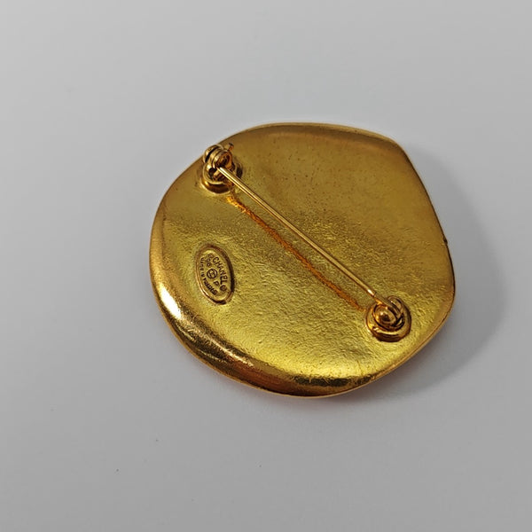 Metal Gold Brooch