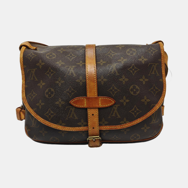 SAUMUR 30 Monogram Coated Canvas Brown