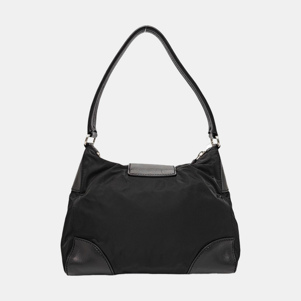 Nylon Top Handle Bag Black