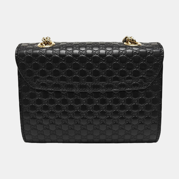 Emily Chain Mini Monogram Calfskin Black