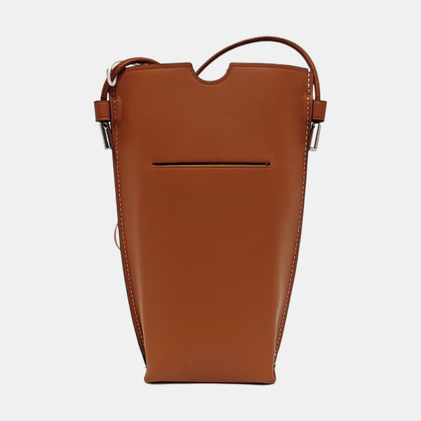 Calfskin Crossbody Bag Brown