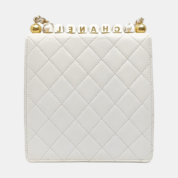 CLASSIC FLAP Mini Quilted Lambskin White