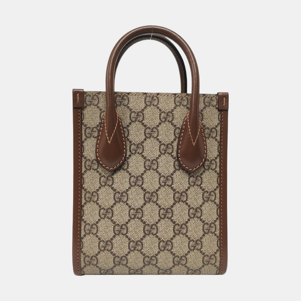 Retro Mini Monogram Coated Canvas Beige