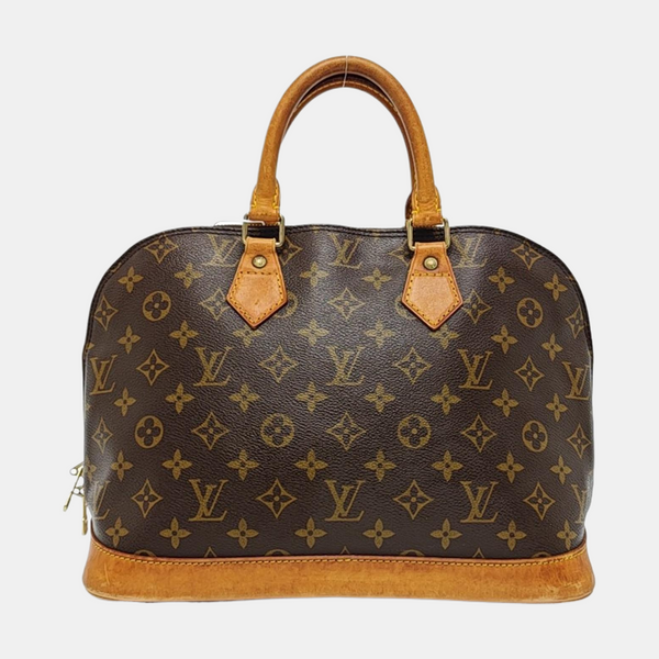 ALMA PM Monogram Coated Canvas Brown