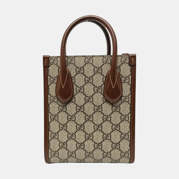 Retro Mini Monogram Coated Canvas Beige