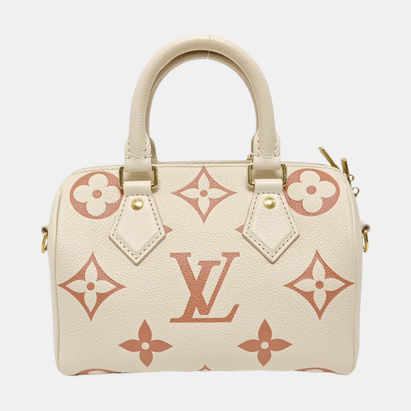 SPEEDY 20 Monogram Calfskin Beige