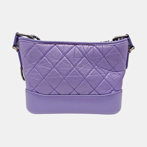 GABRIELLE Small Quilted Calfskin Purple