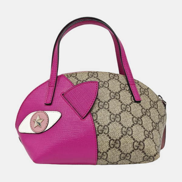 Monogram Coated Canvas Top Handle Bag Beige