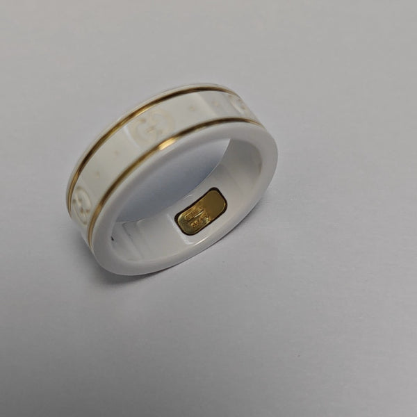Icon 18k Gold White Ring HK 18