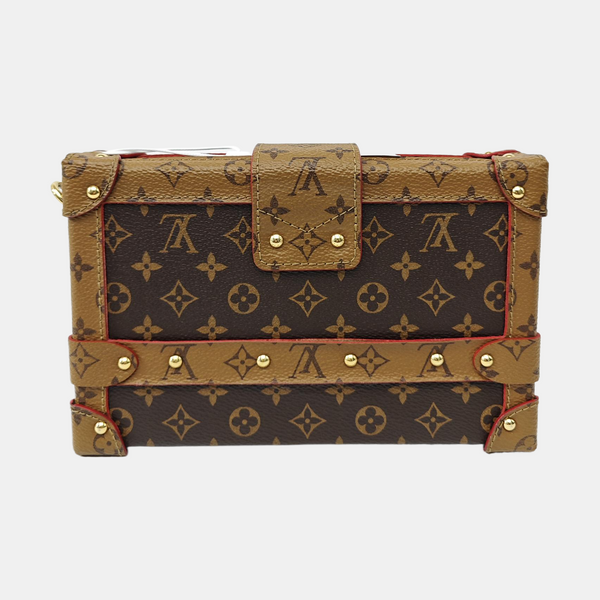 PETITE MALLE Monogram Coated Canvas Brown