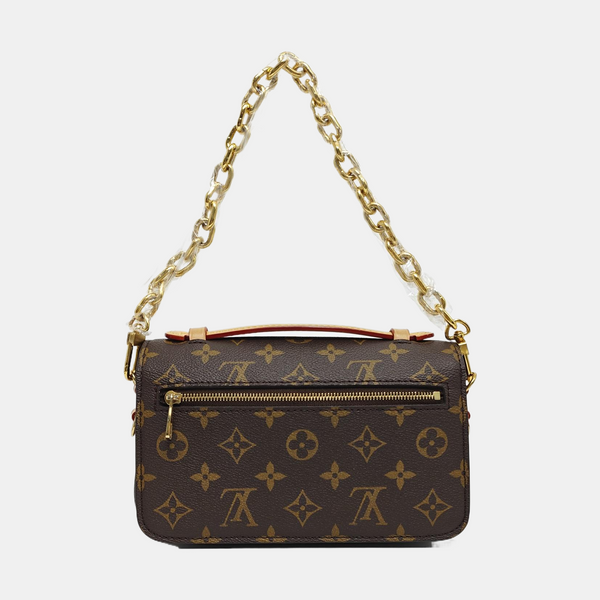 MÉTIS EAST WEST Monogram Coated Canvas Brown