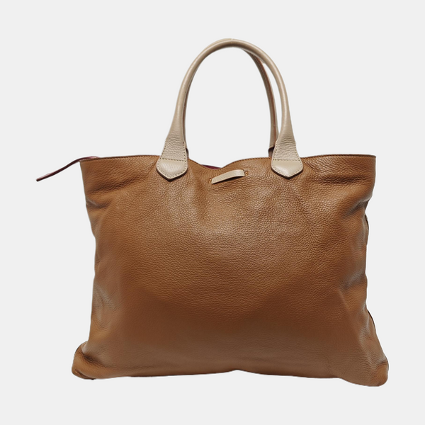 Calfskin Tote Bag Brown