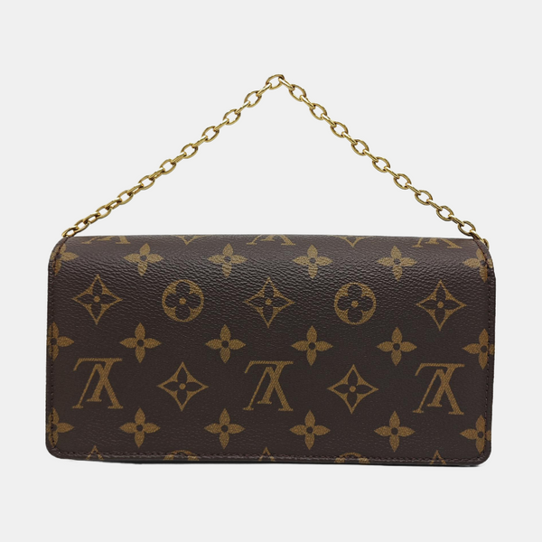 Lily Monogram Coated Canvas Brown
