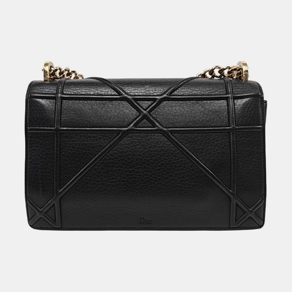 Authenticated pre-owned Diorama Medium Calfskin Black - Shoulder Bag at Looply