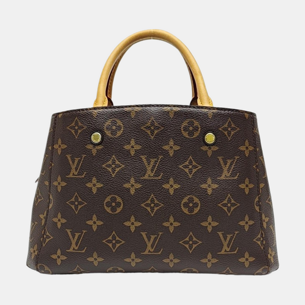 MONTAIGNE BB Monogram Coated Canvas Brown