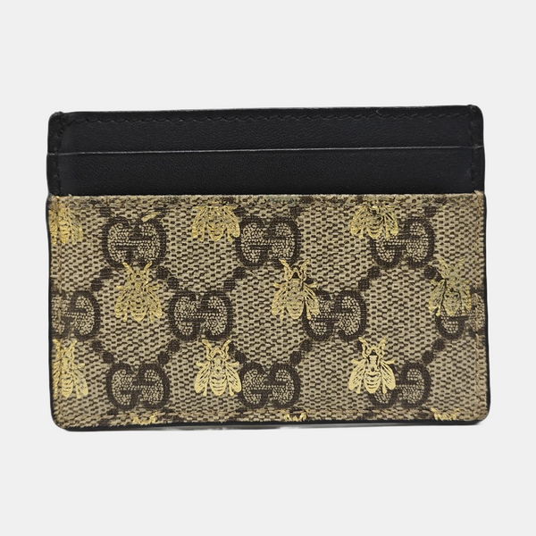 Monogram Coated Canvas Card Holder Beige