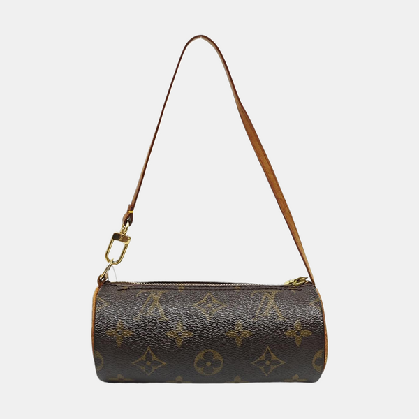 PAPILLON Mini Monogram Coated Canvas Brown