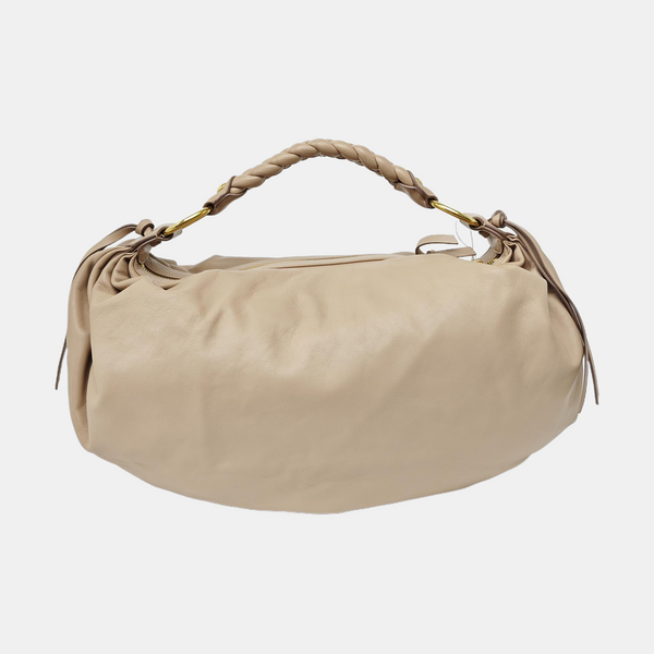 Calfskin Shoulder Bag Beige