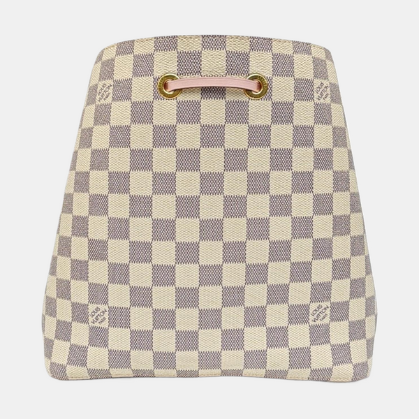 NÉONOÉ MM Damier Azur Coated Canvas White