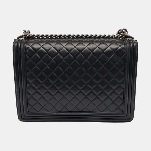 BOY CHANEL Maxi Quilted Lambskin Black