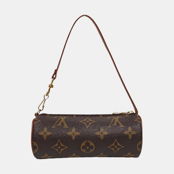 PAPILLON Mini Monogram Coated Canvas Brown