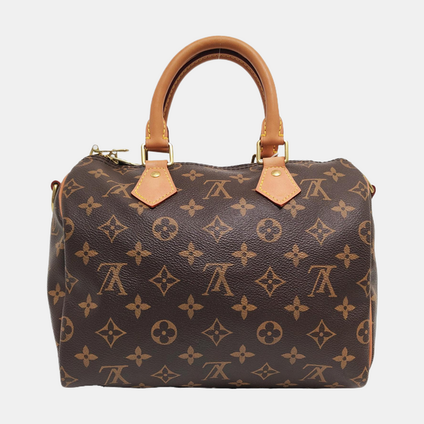 SPEEDY 25 Monogram Coated Canvas Brown