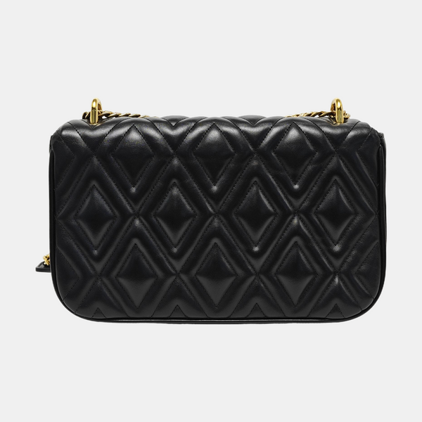 Quilted Calfskin Shoulder Bag Black