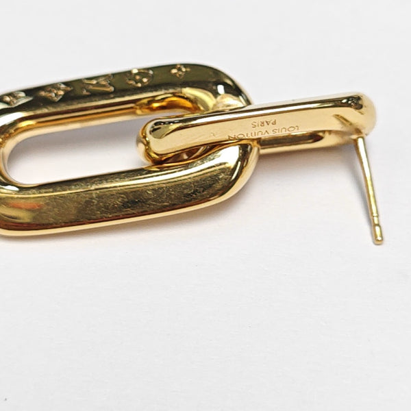 LV EDGE Metal Gold Earrings