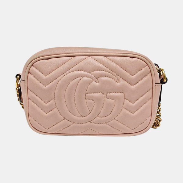 GG Marmont Mini Quilted Calfskin Pink