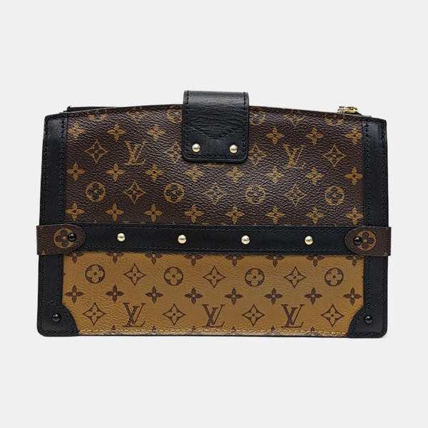 TRUNK Monogram Coated Canvas Brown