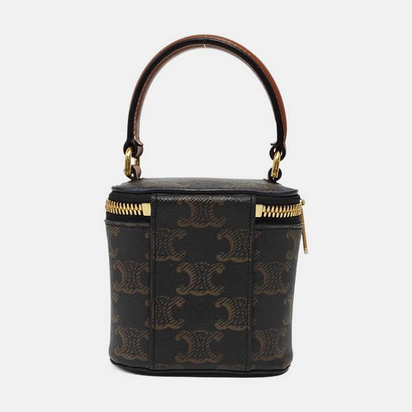 Coated Canvas Shoulder Bag Black