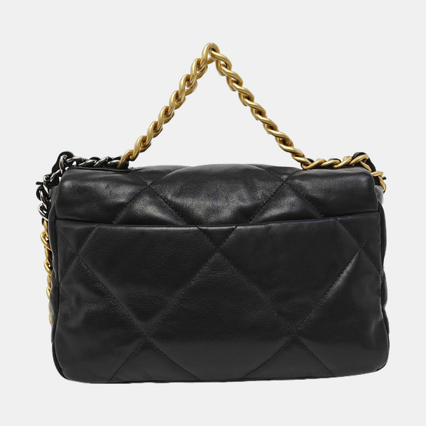 CHANEL 19 Small Quilted Calfskin Black