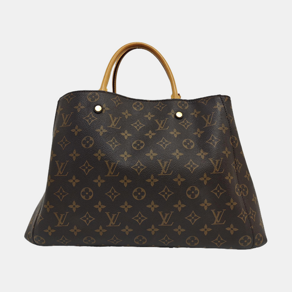 MONTAIGNE GM Monogram Coated Canvas Brown