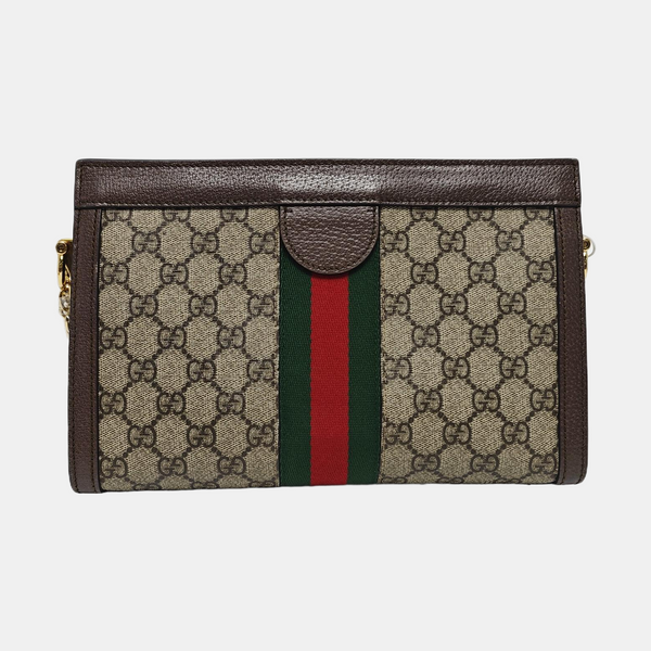 Ophidia Small Monogram Coated Canvas Beige
