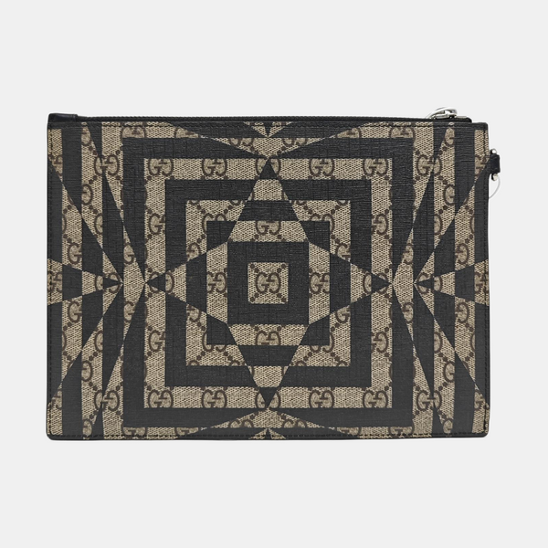 Monogram Coated Canvas Clutch Multicolor