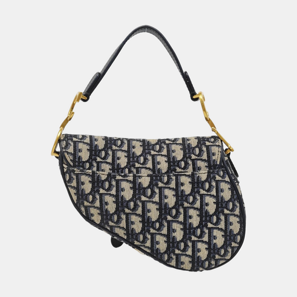 Saddle Mini Oblique Canvas Blue