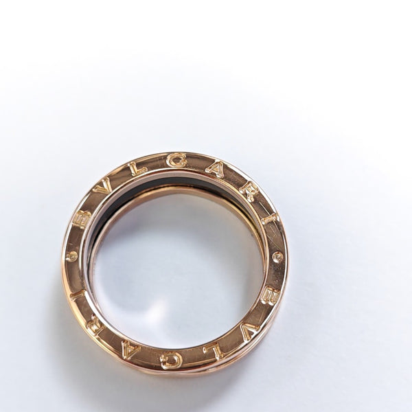 B.ZERO1 18k Rose Gold Ring EU 60