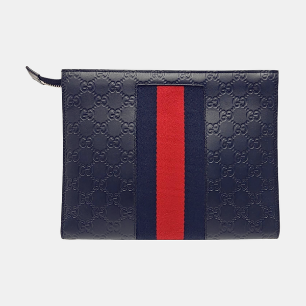 Signature Monogram Calfskin Blue