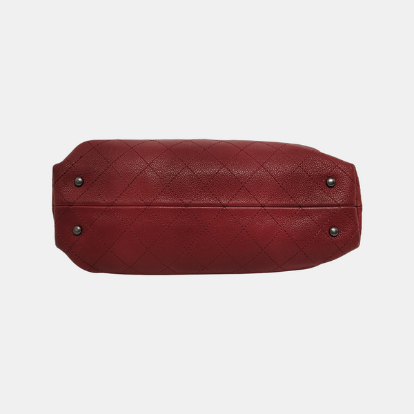 Quilted Grained Calfskin Red