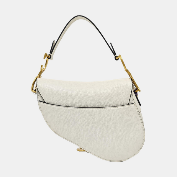 Saddle Mini Calfskin White