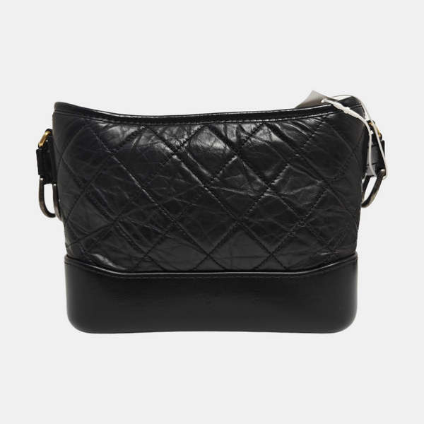 GABRIELLE Small Quilted Calfskin Black