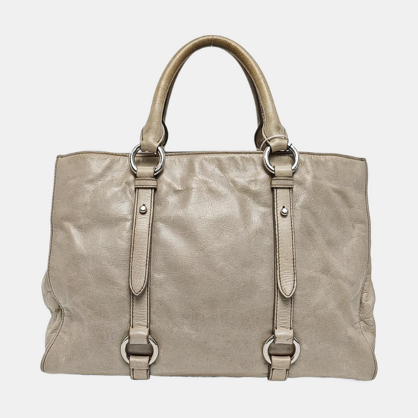 Shoulder Strap Calfskin Gray