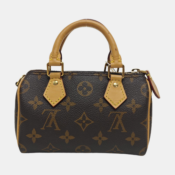SPEEDY Nano Monogram Coated Canvas Brown