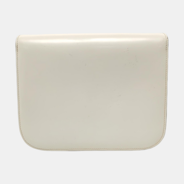 Authenticated pre-owned CLASSIC BOX Medium Calfskin White - Crossbody Bag at Looply