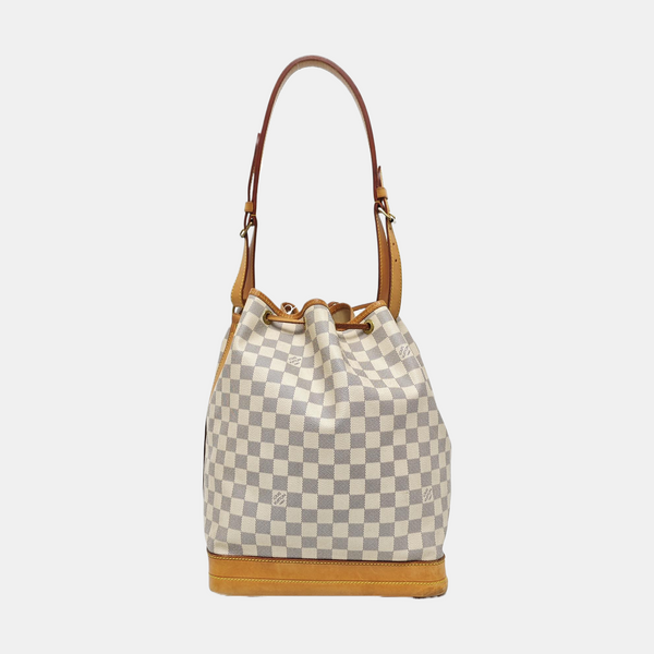 NOÉ GM Damier Azur Coated Canvas White