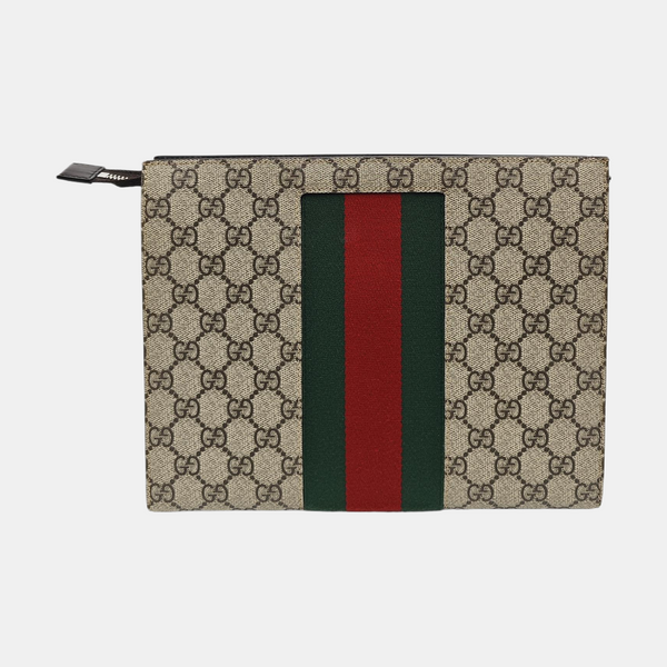 GG Supreme Monogram Coated Canvas Black