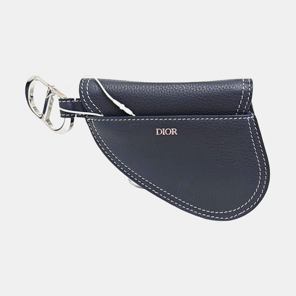 Saddle Mini Calfskin Blue Card Holder