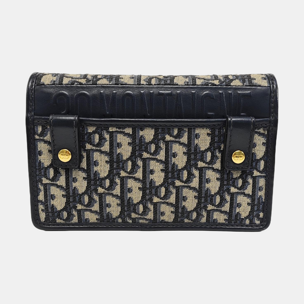 30 Montaigne Mini Oblique Canvas Blue